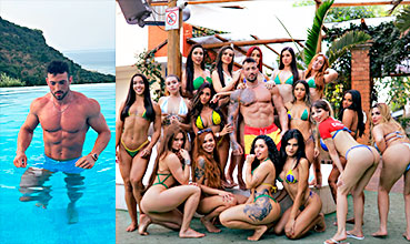 15 putas maníacas contra el señor Máximo García follando sin piedad