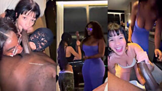 3 zorras juegan piedra, papel y tijera con una polla enorme