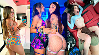 Alexis Evans y Livinia Roberts vídeo porno follando en el coche