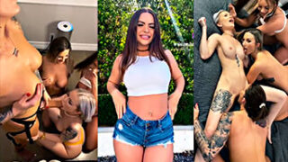 Allison Parker en un cuarteto lésbico follando duro