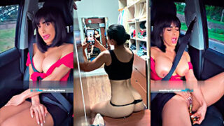 Anabella Galeano se mete un vibrador en el coño en el vehículo