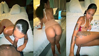 Al minuto 4:45 se queja y dice que no seguirá follando.