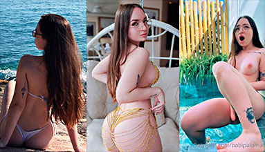 Babi Palomas Dice Silencio Pajeándose En La Piscina