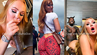 Bambi Doe enfrentándose a la polla negra de su tipo duro