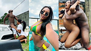 Bartira Luz es follada duro al lado de su coche