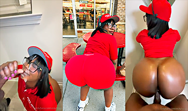 Trabajadora de comida rápida acepta tener sexo con un extraño