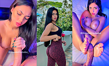 Brenda Trindade hace una mamada loca y termina con los pies