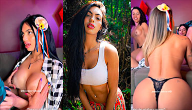 ‍  Brenda Trindade presenta un cuarteto lésbico en su casa