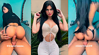 Brenda Trindade cabalgando esa polla sin piedad hasta hacerla correrse