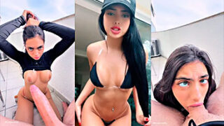 Tiene la garganta loca y es una veterana tragando pollas brasileñas