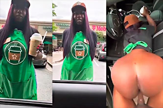 Empleada de cafetería follando duro dentro del coche