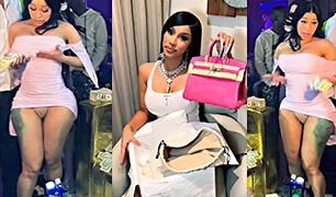 Cardi B muestra erróneamente el Toto al tirar dólares a strippers