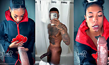 El entrenador Bam 1k y Pinky 1K disfrazados del clan uchiha vídeo porno