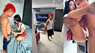 Colegiala Manuela Álvarez follando duro con su hermanastro