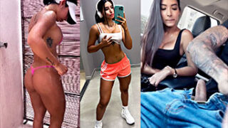 La colombiana Daniela Antury le chupa la polla a su novio en el auto