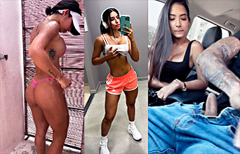 La colombiana Daniela Antury le chupa la polla a su novio en el auto