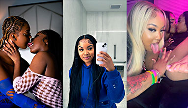 La loca lesbiana Drippin Velvet extermina los coños de todas sus amigas