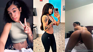 Dominicana Flaca La Meli Abierta en 4 Masturbándose el Coño