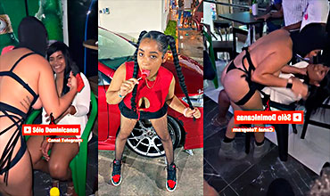 La dominicana Aleska rompe la silla y luego besa a una chica en el bar