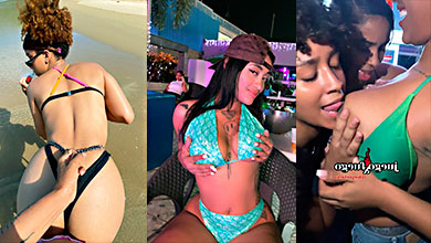 Dominicana Erika Sofoke, Ricitos Hot y Aleska Chupándose los Pezones