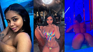 Abierto dominicano Isaura en 4 en el jacuzzi