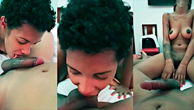 Dominicana lo pillo grabando y mejor sonrie y sigue chupando verga