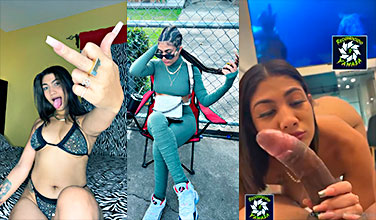 La dominicana Nathaly La Gata canta intensamente con un pene con curvas