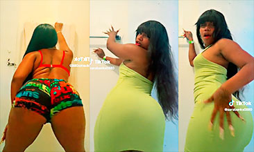 La dominicana Sara Banks dice vamos a compartir el vivo, mostrando su toto