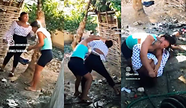 Dominicanas se pelean por su macho y hasta enseñan las tetas