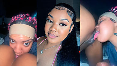 Drippin Velvet pone a su amiga a cuatro patas y le come el coño