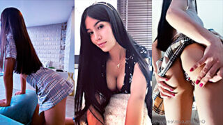 Emily Ortiz viene del colegio y se mete un plug en el culo