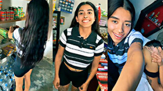 En la pulpería la follan muy bien por detrás en el lavadero