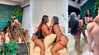 Las gemelas Estrada en un cuarteto lésbico muy caliente