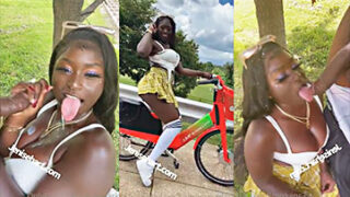 La colegiala Jen Hart se traga una polla brutal al aire libre