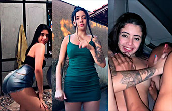 Su novio cornudo deja que otro amigo le chupe las tetas