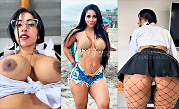 Itati Joss quiere que le rompan el culo con su ropa de colegiala