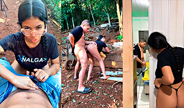 Obliga a su primo a quedarse por las malas y se lo folla intensamente