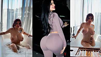 Karely Ruiz tomando un delicioso baño en su hermoso jacuzzi