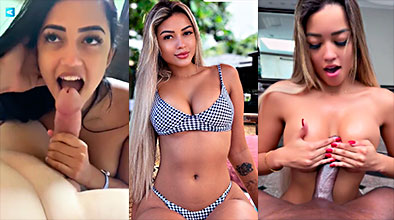 La puta de Karlyane Menezes recibiendo corridas de varios penes