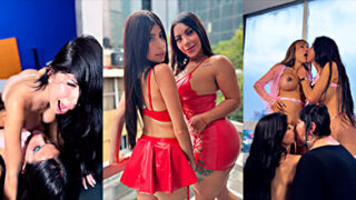 Karol Smith es destruida por intensos transexuales follando en un cuarteto