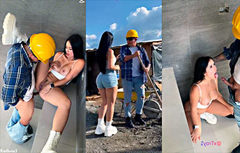 Kathrin3 se aprovecha del trabajador y se deja romper el culo