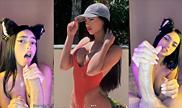 La gatita Brenda le hace una intensa garganta profunda y lo ordeña