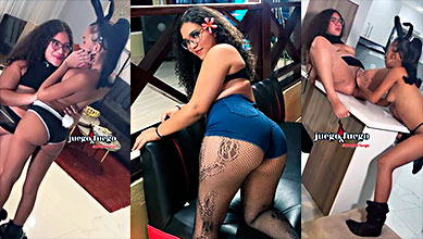 La Sissy Yerismel Guerrero es devorada por una conejita lesbiana