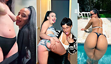 La Tortillera Nataly Rodriguez y Hillary OG haciendo contenido lésbico