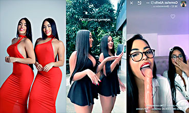 Los gemelos Abello se tragan una polla larga por turnos