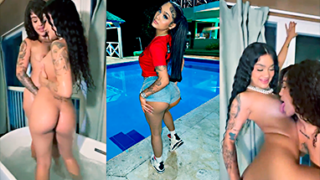 Los artistas urbanos Masha y la reina más joven en Jacuzzi Whores