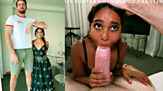 La pequeña Mia Z se arrepiente de haber follado la polla extrema de Girthmasterr