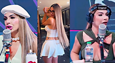 Sandra Berrocal muestra una teta sin querer en programa de radio Sin Filtro