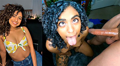 Esta jovencita saca un chorro de leche de esa polla