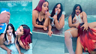 Tortilleras Dominicanas Cantando en el Jacuzzi y Esperando Leche